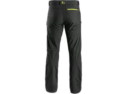 Kalhoty CXS AKRON, pánské, softshell, černé s HV žluto/oranžovými doplňky, vel. 54