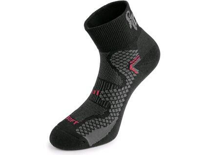 Ponožky CXS SOFT, čierno-červené, veľ. 39