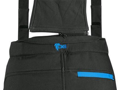Nohavice CXS TRENTON, zimné softshell, pánske, čierno-modré, veľ. 50