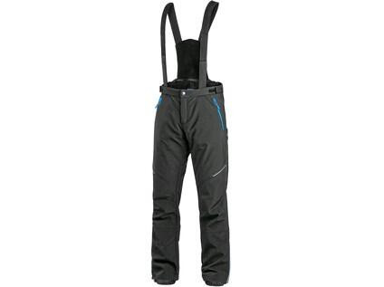 Spodnie CXS TRENTON, softshell zimowy, męskie, czarno-niebieskie, rozmiar 52