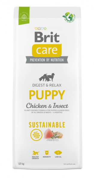 Brit Care Dog Sustainable Puppy - chicken and insect, 12kg