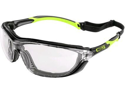 Okulary Margay CXS, czarno-zielone, przezroczyste okulary
