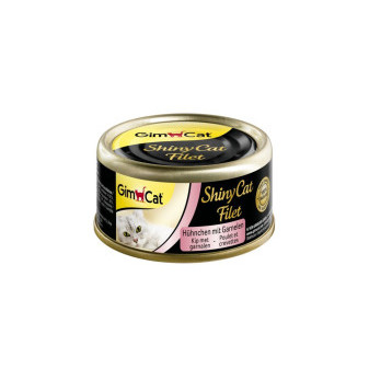 Filet z kurczaka SHINY CAT konserwowy z krewetkami w bulionie z kurczaka 70 g