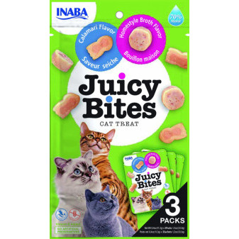 Inaba cat Juicy Bites - domáci vývar, kalamáre 33,9g