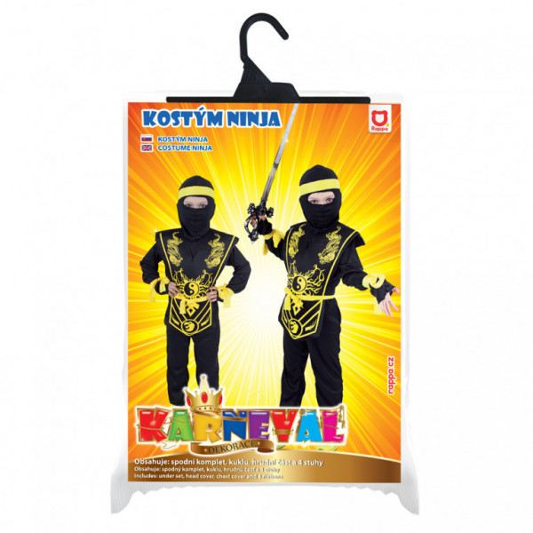 Dětský kostým žlutý ninja (M)