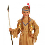 Kostium Indianka z nakryciem głowy dla dzieci (S)