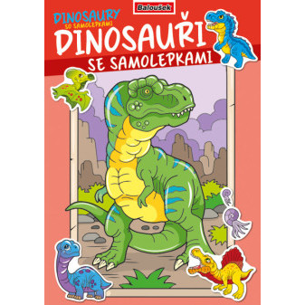Omalovánka - A4 - se samolepkami - Dinosauři
