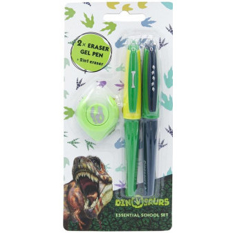 Pera gumovací v setu Dinosaurus