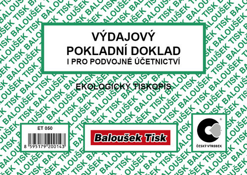 BA ET050 Výdajový pokl.dokl. i pro pod.účet. A6