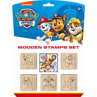 Razítka dřevěná 5+1 Paw Patrol