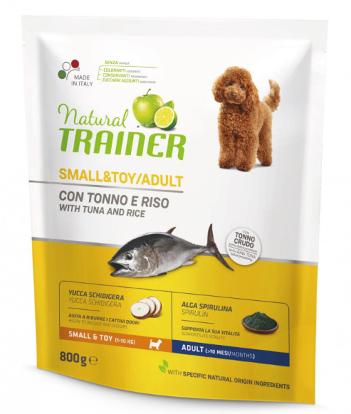 TRAINER Natural Small&Toy Adult ryba a rýže 800g