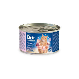 Brit Premium by Nature kot z indyka z wątróbką 200g