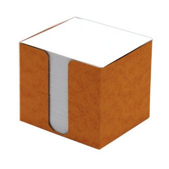 Špalíček nelepený 8,5 x 8,5 x 8 cm v krabičke, oranžový 108310
