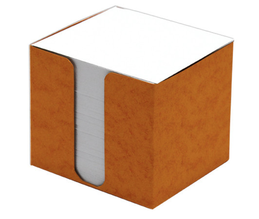 Špalíček nelepený 8,5 x 8,5 x 8 cm v krabičce, oranžový 108310