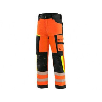 Spodnie ostrzegawcze CXS BENSON, męskie, pomarańczowo-czarne