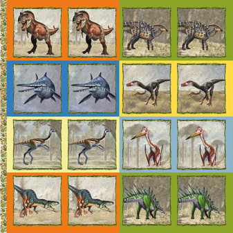 Pexeso v sešitu Dinosauři