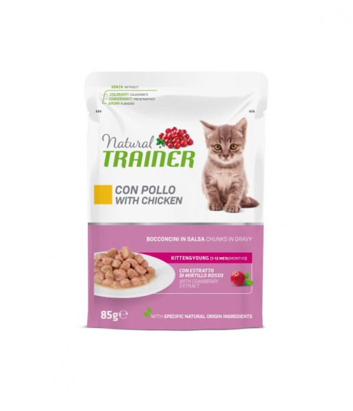 Saszetka Trainer Natural CAT KITTEN&YOUNG kurczak 85g