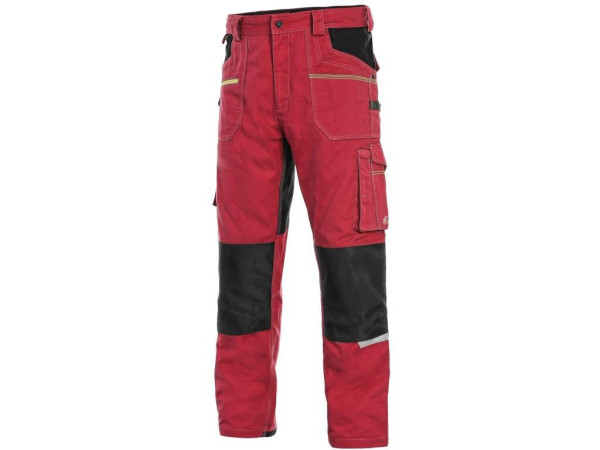 Kalhoty CXS STRETCH, pánské, červeno - černé, vel. 56