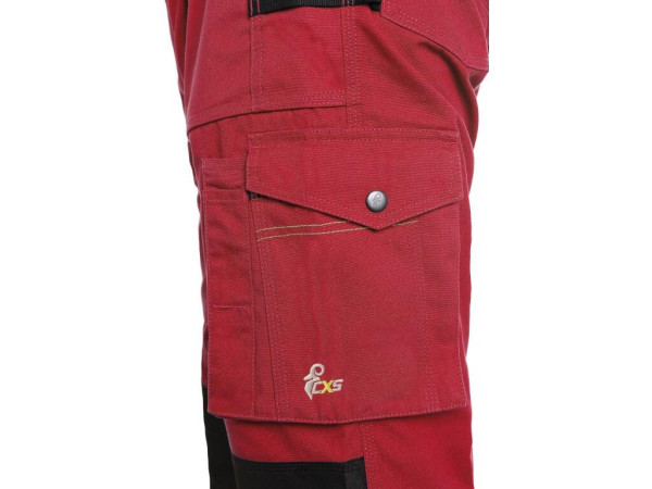 Kalhoty CXS STRETCH, pánské, červeno - černé, vel. 60
