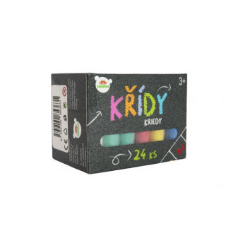 Křídy barevné v krabičce 24 ks