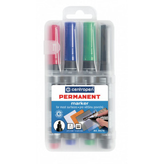 Popisovač Centropen 8576 permanent sada 4ks šírka 1- 4,6mm