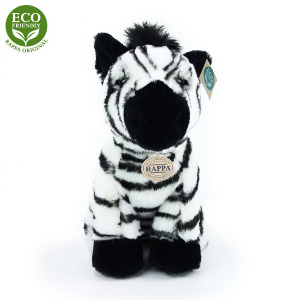 Plyšová zebra sedící 18 cm ECO-FRIENDLY