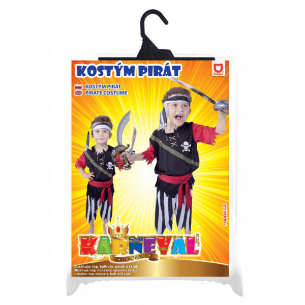 Kostium pirata z szalikiem dla dzieci (S)