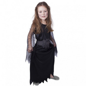 Dětský kostým černá čarodějnice/Halloween (S)