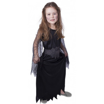 Dětský kostým černá čarodějnice/Halloween (M)