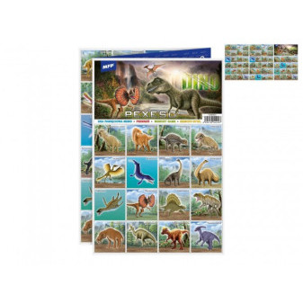 Pexeso papierové Dinosaury spoločenská hra 32 obrázkových dvojíc 21x30cm