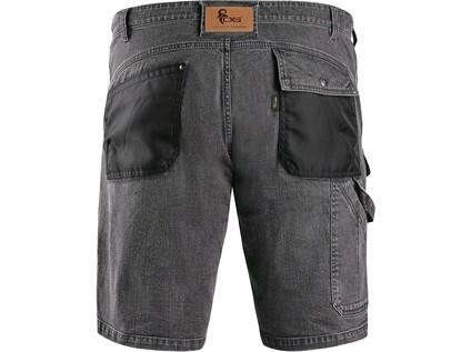 Kraťasy jeans CXS MURET, pánské, šedo-černá, vel. 58