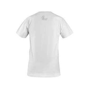 Tričko CXS WILDER, krátky rukáv, potlač CXS logo, biele