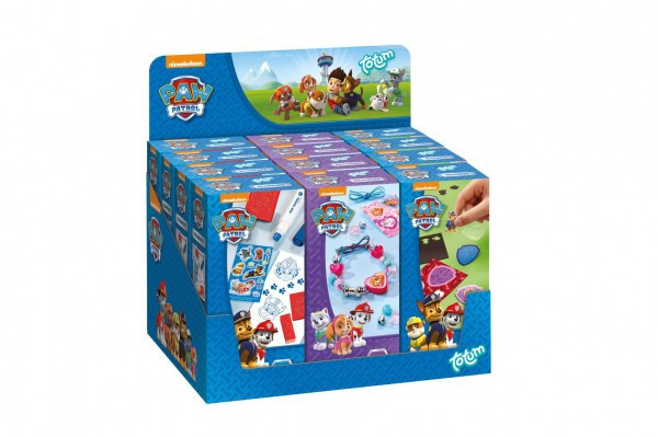 Kreativní sada 3 druhy Paw Patrol/Tlapková patrola v krabičce 6x13x3,5cm 12ks v boxu