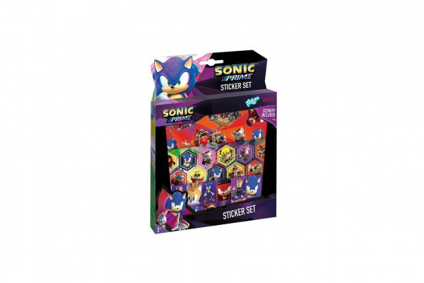Pudełko upominkowe Sonic z naklejkami w pudełku 18x24,5x1cm