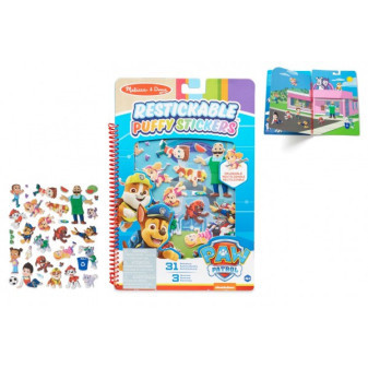 Kniha Tlapková patrola/Paw patrol se znovu použitelnými 3D samolepkami 19x28cm