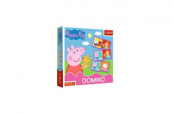 Domino papierové Peppa Pig/Prasátko Peppa 28 kartičiek spoločenská hra v krabici 20x20x5cm