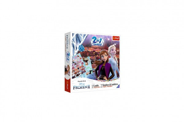 Súbor hier 2v1 Človeče, nehnevaj sa, Hady a rebríky Frozen II/Ľadové kráľovstvo II v krabici 24x24