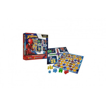 Zestaw gier Spider-Man Snakes and Ladders 2 w 1 w pudełku 25x25x5,5cm