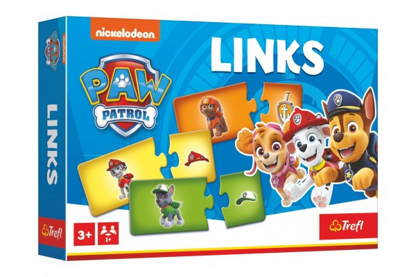 Hra Links skládanka Tlapková patrola/Paw Patrol 14 párů vzdělávací hra v krabici 21x14x4cm