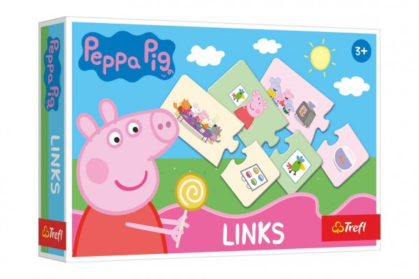 Hra Links skladačka Prasiatko Peppa / Peppa Pig 14 párov vzdelávacia hra v krabici 21x14x4cm