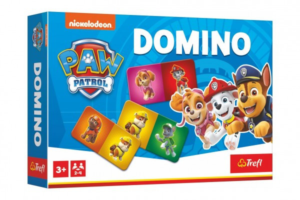 Domino papierové Tlapková patrola/Paw Patrol 21 kartičiek spoločenská hra v krabici 21x14x4cm