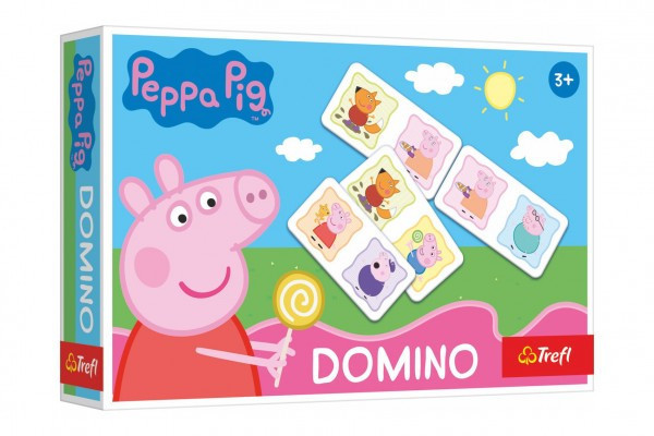 Domino papierové Prasiatko Peppa / Peppa Pig 21 kartičiek spoločenská hra v krabici 21x14x4cm
