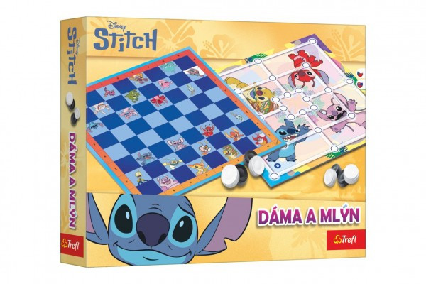 Dáma a Mlýn Lilo & Stitch společenská hra v krabici 29x19x4 cm