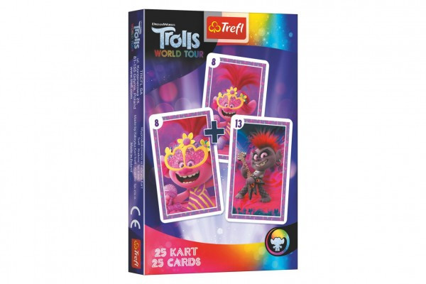 Čierny Peter Trolls/Trollová spoločenská hra - karty v krabičke 6x9x1cm 20ks v boxe