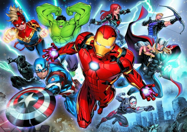 Puzzle Disney Avengers 200 dílků 48x34cm v krabici 33x23x4cm