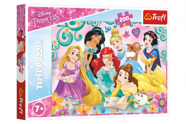Puzzle Šťastný svet princezien/Disney Princess 200 dielikov 48x34cm v krabici 33x23x4cm