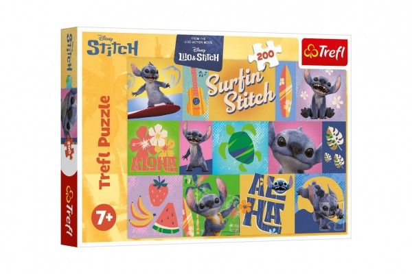 Puzzle Lilo&Stitch - Havajská dobrodružství 200 dílků 48x34cm v krabici 33x23x4cm
