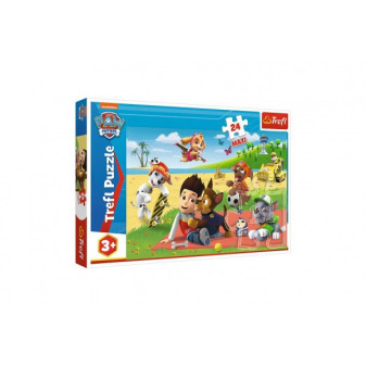 Puzzle Maxi Zábava na dece Paw Patrol/Tlapková patrola 24ks 60x40cm v krabici 40x27x4,5cm