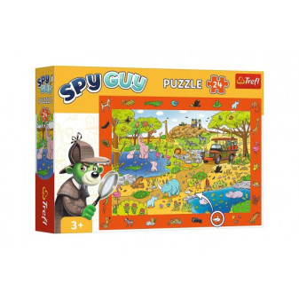 Puzzle Spy Guy - Safari 18,9x13,4cm 24 dílků v krabici 33x23x6cm