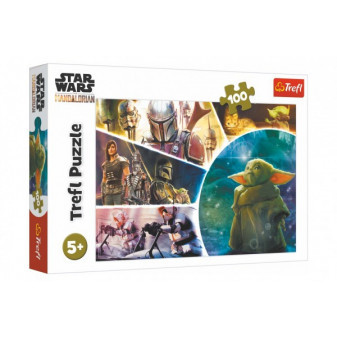 Puzzle Star Wars/The Mandalorian 100 dílků 41x27,5cm v krabici 29x19x4cm